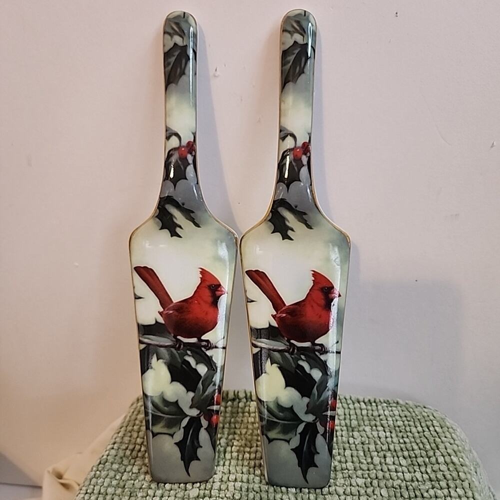 2 Hautman Brothers Collections Cardinal Pie/Cake Server Christmas Holidays